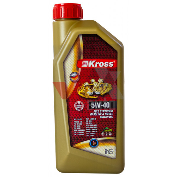 Масло 5w40 1 л KROSS Full Synthetic, API SN/CF