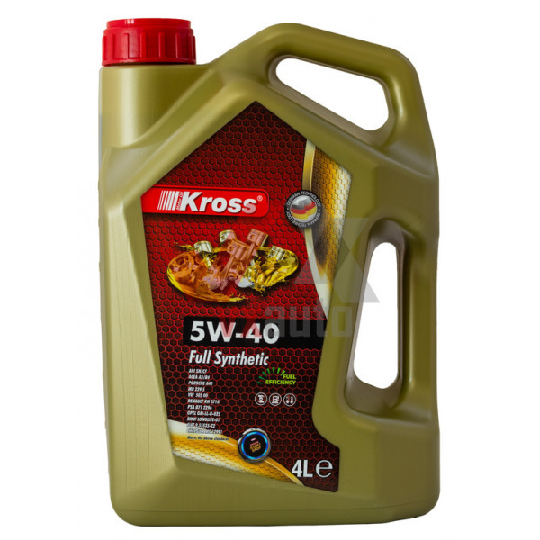 Олива 5w40 4 л KROSS Full Synthetic, API SN/CF