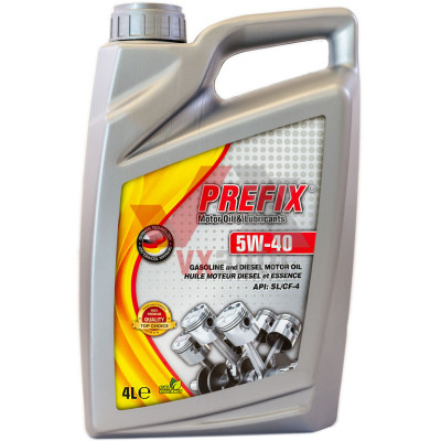 Масло 5w40 4 л Prefix, API SL/CF-4