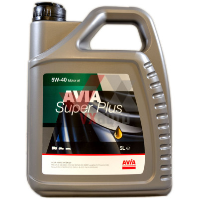 Масло 5w40 5 л Avia Super Plus, API SN/CF