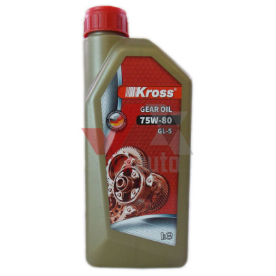 Масло трансмиссионное 75w80 1 л KROSS, API GL-5