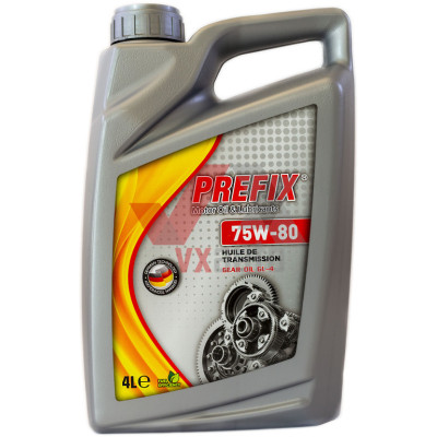 Масло трансмиссионное 75w80 4 л Prefix, API GL-4