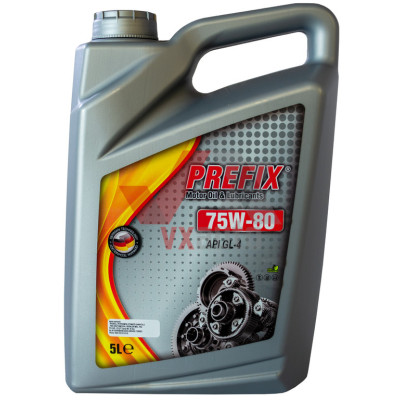 Масло трансмиссионное 75w80 5 л Prefix, API GL-4