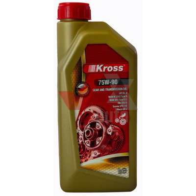 Масло трансмиссионное 75w90 1 л KROSS, API GL-4