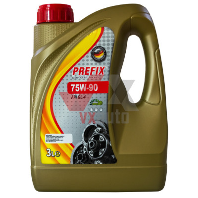 Масло трансмиссионное 75w90 3 л Prefix, API GL-4