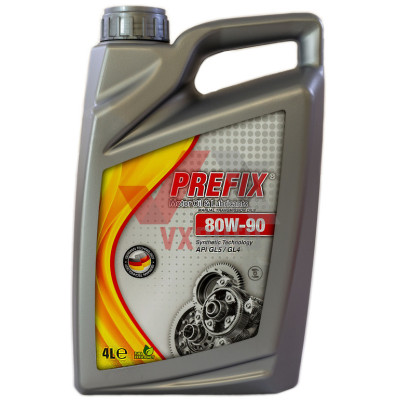 Масло трансмиссионное 80w90 4 л Prefix, API GL-5/GL-4