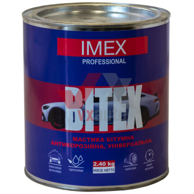 Мастика бітумна 3 л/2.4 кг IMEX Bitex