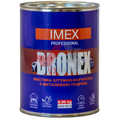 Мастика бітумно-каучукова 1 л/0.9 кг IMEX Bronex
