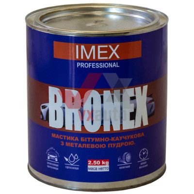 Мастика бітумно-каучукова 3 л/2.5 кг IMEX Bronex