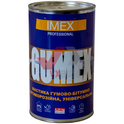 Мастика бітумно-гумова 5 л/4.3 кг IMEX Gumex