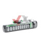 Набор головок шестигранник 1/4" 11 ед. (5 мм - 14 мм) Intertool (с рукояткой с храп. механизмом)