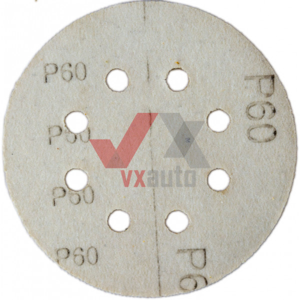 Наждачная бумага круг Р-  60 SOLL d 125 мм (8 отверстий)