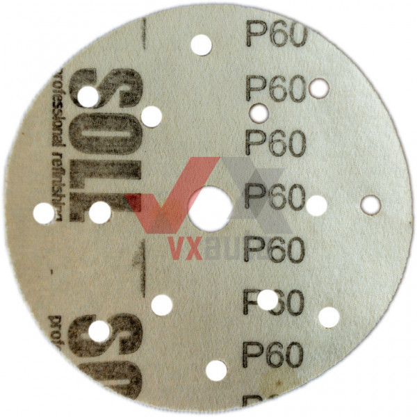 Наждачная бумага круг Р-  60 SOLL d 150 мм (15 отверстий)