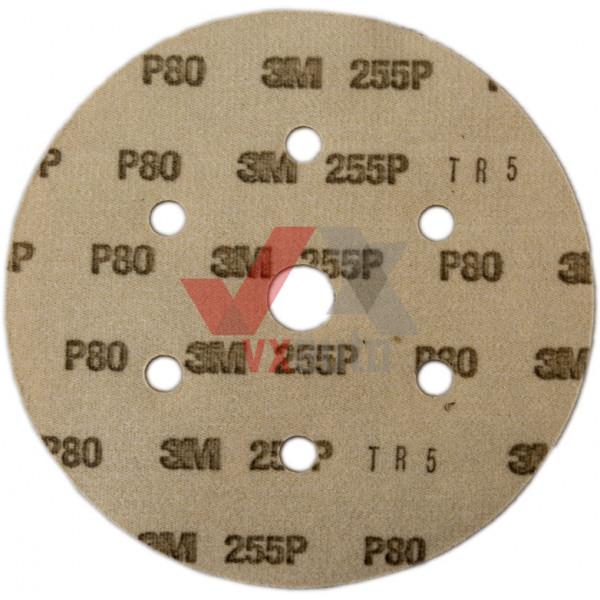 Наждачний папір круг Р-  80 3М Hookit 255P d 150 мм (7 отворів)