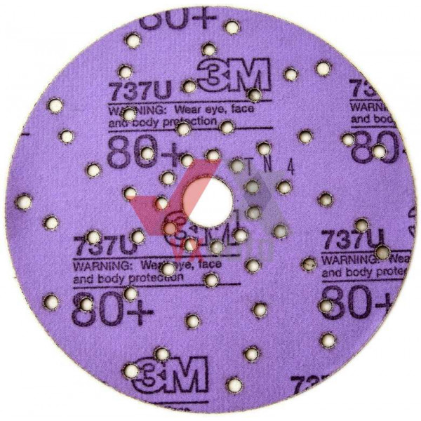 Наждачная бумага круг Р-  80 3М Hookit Cubitron 737U d 150 мм (мультидырочный)
