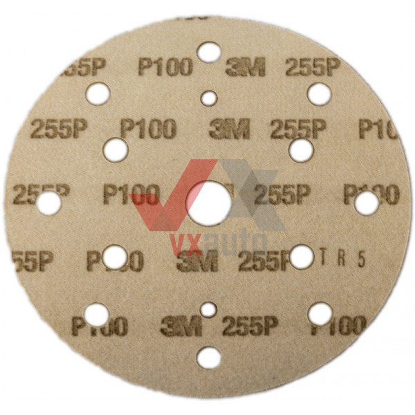 Наждачная бумага круг Р- 100 3М Hookit 255P d 150 мм (15 отверстий)