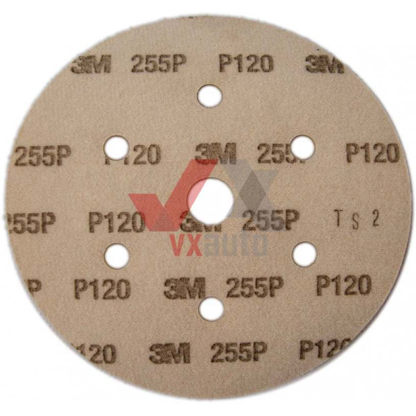 Наждачний папір круг Р- 120 3М Hookit 255P d 150 мм (7 отворів)