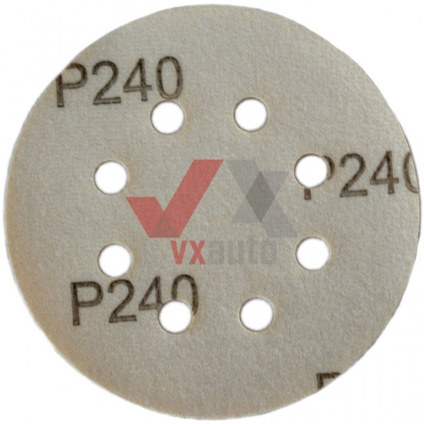 Наждачная бумага круг Р- 240 SOLL d 125 мм (8 отверстий)