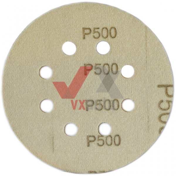 Наждачная бумага круг Р- 500 SOLL d 125 мм (8 отверстий)
