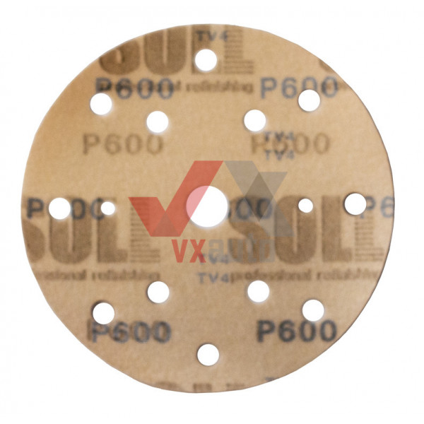 Наждачная бумага круг Р- 600 SOLL d 150 мм (15 отверстий)