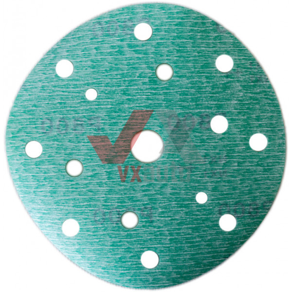 Наждачная бумага круг Р- 800 SOLL d 150 мм (15 отверстий, на пластик. основе зеленый)