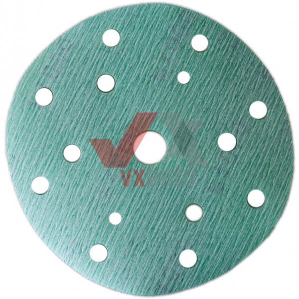 Наждачная бумага круг Р-1000 SOLL d 150 мм (15 отверстий, на пластик. основе зеленый)