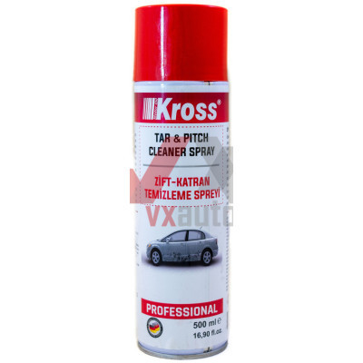 Очиститель от смолы, битума 500 мл KROSS Tar/Pitch (аэрозоль)