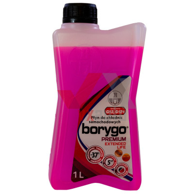 Охолоджуюча рідина 1 л червоний -37°С Антифриз Borygo Premium Extended Life G12, G12+