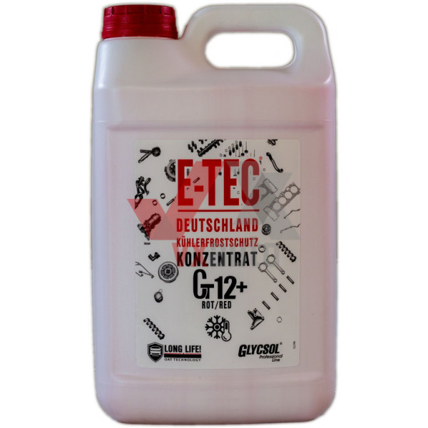 Охлаждающая жидкость 4 л красный (концентрат) -36°С (при 1:1) Антифриз E-TEC Glycsol Ct12+