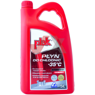Охолоджуюча рідина 5 л червоний -35°С Антифриз Atas Plak Autorad G12+