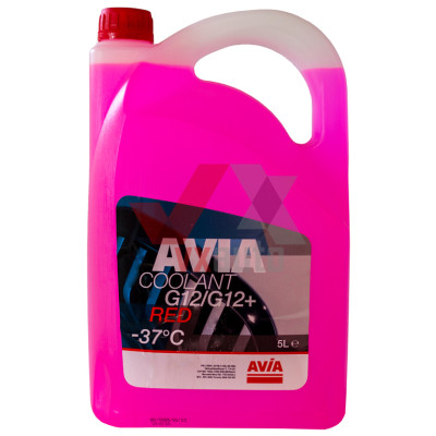 Охолоджуюча рідина 5 л червоний -37°С Антифриз Avia G12