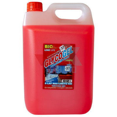 Охолоджуюча рідина 5 л червоний -37°С Антифриз BioLine Glycogel G12+
