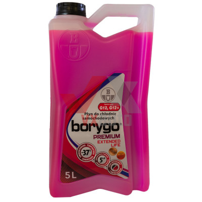 Охолоджуюча рідина 5 л червоний -37°С Borygo Premium Extended Life G12+