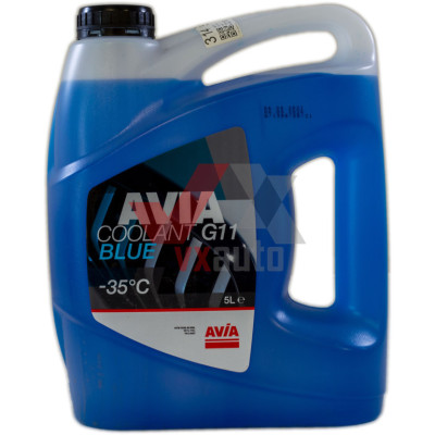 Охолоджуюча рідина 5 л синій -35°С Антифриз Avia G11