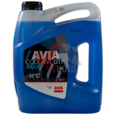 Охолоджуюча рідина 5 л синій -35°С Антифриз Avia G11