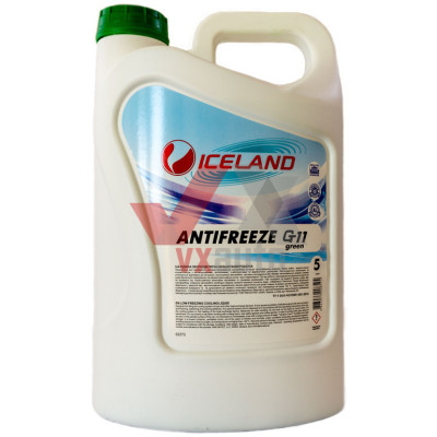 Охолоджуюча рідина 5 л зелений -24°С Антифриз ICELAND G11