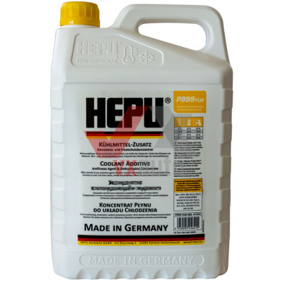 Охолоджуюча рідина 5 л жовтий (концентрат) -38°С (при 1:1) Антифриз HEPU G11