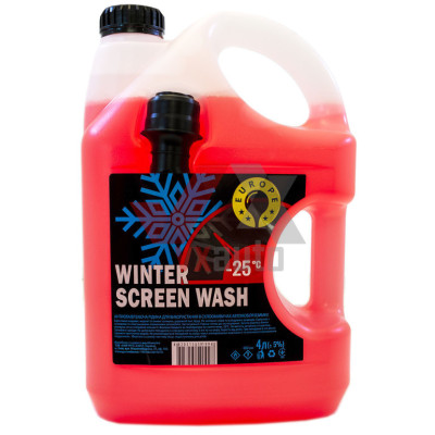 Омивач скла зимовий 4 л Europe Карамель -25°C (з лійкою)