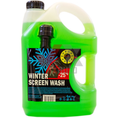 Омивач скла зимовий 4 л Europe Яблуко -25°C (з лійкою)