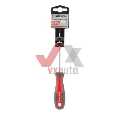 Отвертка крестовая PH0 х 100 мм Intertool CrV