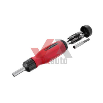 Викрутка реверсивна з насадками 12 шт. Intertool