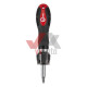 Викрутка реверсивна з насадками 7 шт. Intertool