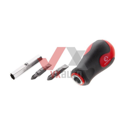 Викрутка з насадками  4 в 1 Intertool міні (SL5, SL6, PH1, PH2)