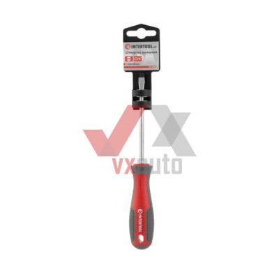 Отвертка шлицевая SL5 х 100 мм Intertool CrV