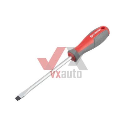 Отвертка шлицевая SL8 х 150 мм Intertool CrV