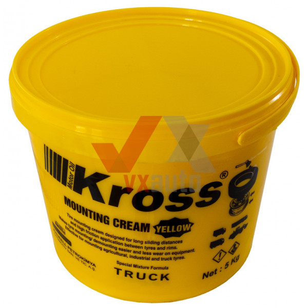 Паста монтажная 5 кг KROSS (с усиленным герметизирующим эффектом, плотная, желтого цвета)