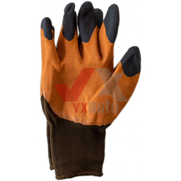 Перчатки комбинированные с нитриловым покрытием (коричнево-терракотовые)