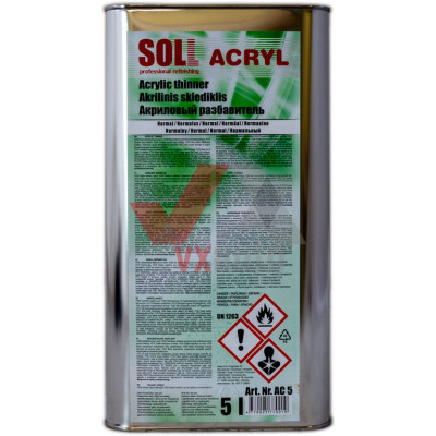 Растворитель для акриловых изделий 5 л SOLL Acryl