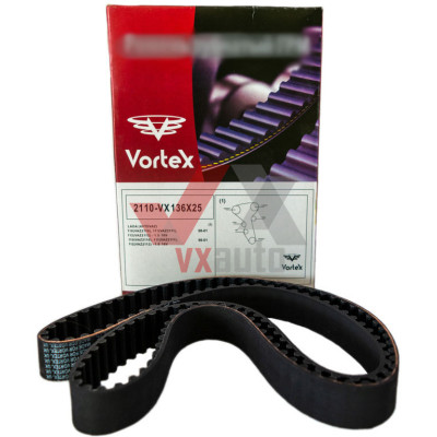 Ремень ГРМ ВАЗ 2110 (круглые зубы - 136) 25 мм  VORTEX (16 В)