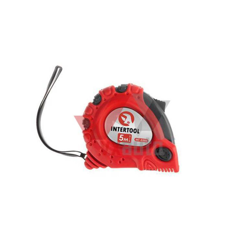 Рулетка 5 м х 19 мм Intertool Супер Магнит (с фиксатором, на блистере)